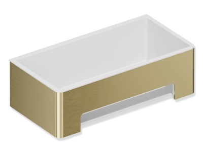 HEWI Metallics Rectangular Shower Basket - Brushed Brass